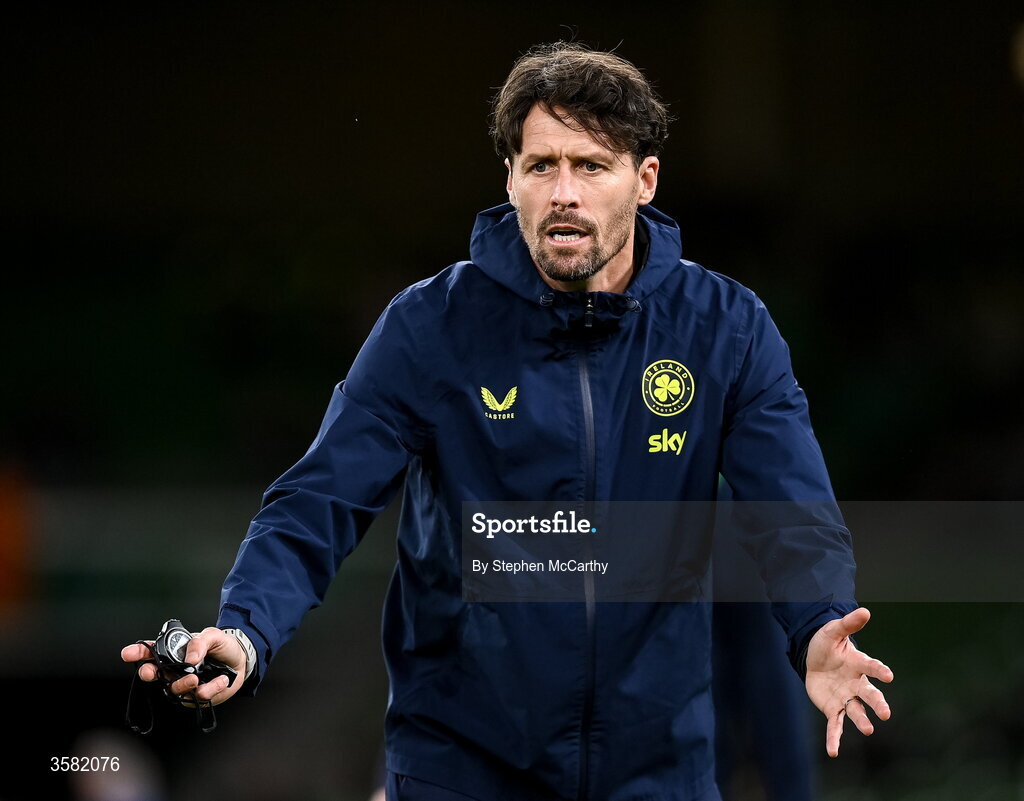 1 October 2026; Republic of Ireland assistant coach Paddy McCarthy before the UEFA Nations League B match between the Republic of Ireland and Austria at the Aviva Stadium in Dublin. Photo by Stephen McCarthy/Sportsfile