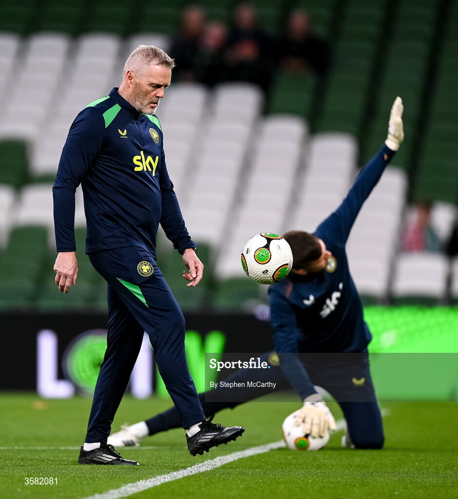 1 October 2026; Republic of Ireland goalkeeping coach Gudmundur Hreidarsson before the UEFA Nations League B match between the Republic of Ireland and Austria at the Aviva Stadium in Dublin. Photo by Stephen McCarthy/Sportsfile