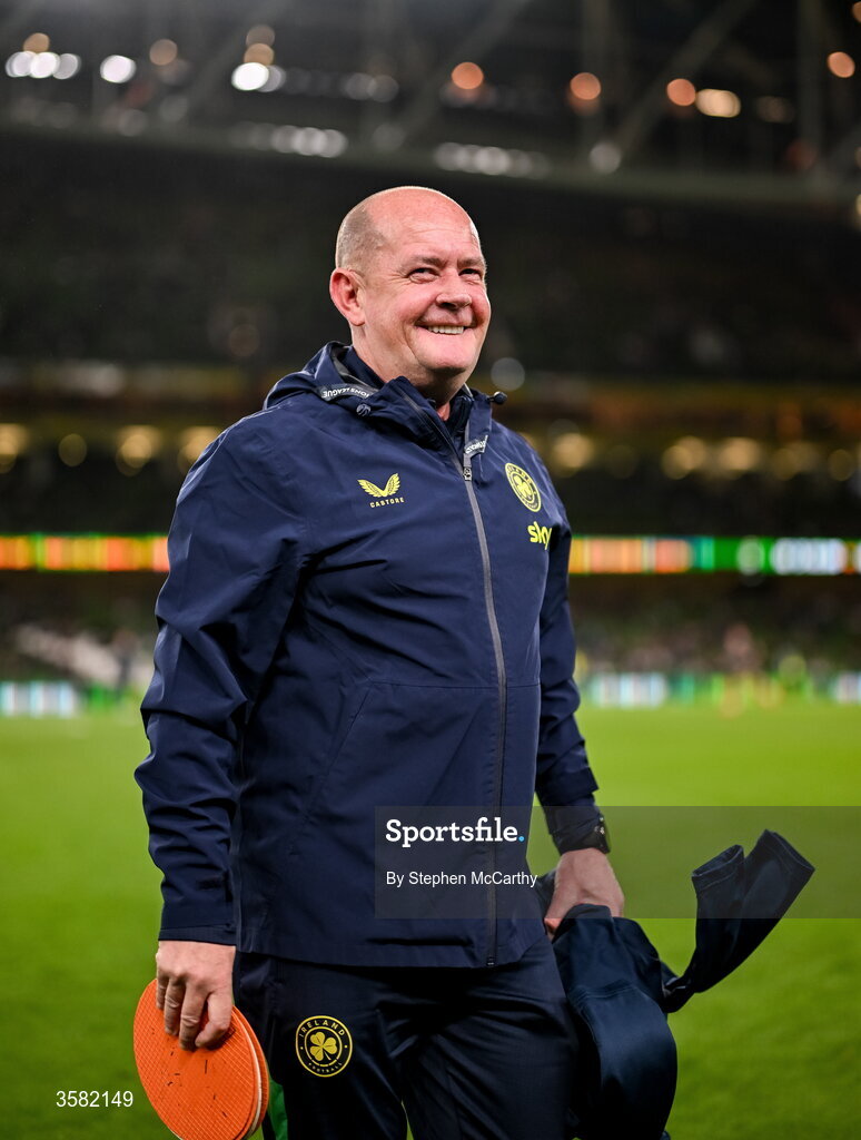 1 October 2026; Republic of Ireland kit and equipment manager Ken Hennessy before the UEFA Nations League B match between the Republic of Ireland and Austria at the Aviva Stadium in Dublin. Photo by Stephen McCarthy/Sportsfile