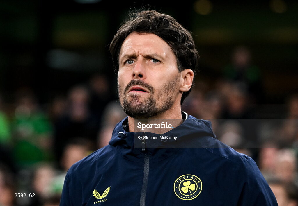 1 October 2026; Republic of Ireland assistant coach Paddy McCarthy before the UEFA Nations League B match between the Republic of Ireland and Austria at the Aviva Stadium in Dublin. Photo by Stephen McCarthy/Sportsfile