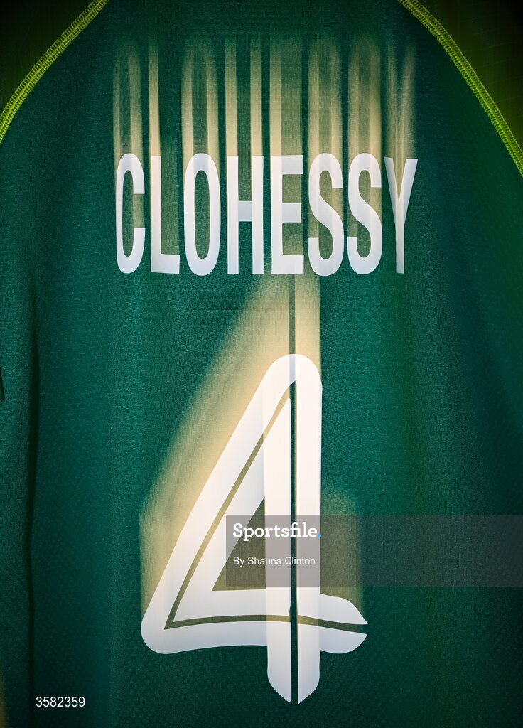 3 October 2026; The jersey of Jane Clohessy of Ireland is seen hanging in the dressing room ahead of the International Women's Rugby fixture between Ireland and Japan at Virgin Media Park in Cork. Photo by Shauna Clinton/Sportsfile