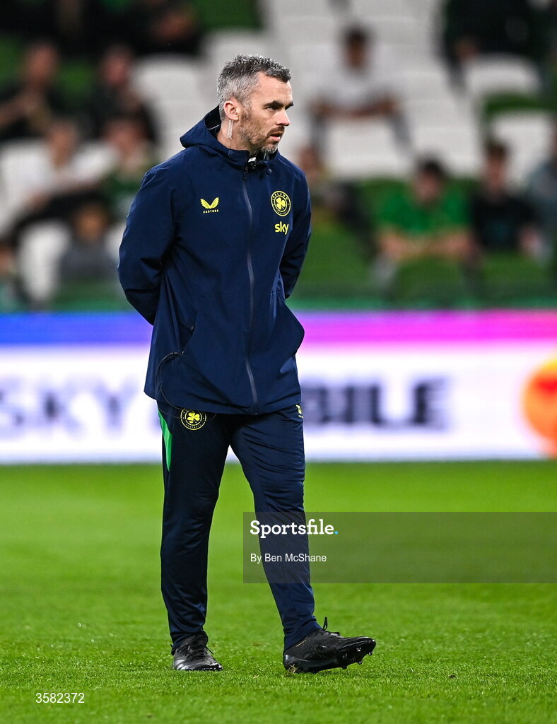 1 October 2026; Republic of Ireland physiotherapist Cian McCaffrey before the UEFA Nations League B match between the Republic of Ireland and Austria at the Aviva Stadium in Dublin. Photo by Ben McShane/Sportsfile