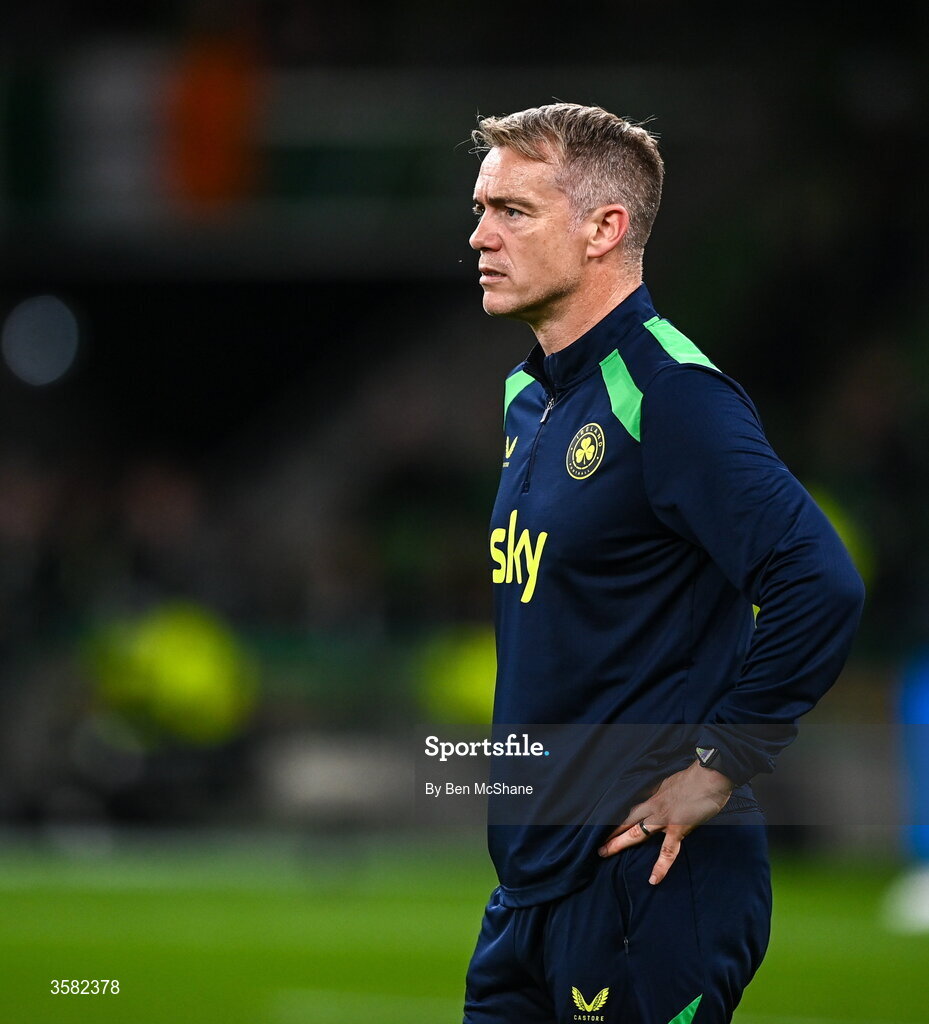 1 October 2026; Republic of Ireland head of athletic performance Damien Doyle before the UEFA Nations League B match between the Republic of Ireland and Austria at the Aviva Stadium in Dublin. Photo by Ben McShane/Sportsfile
