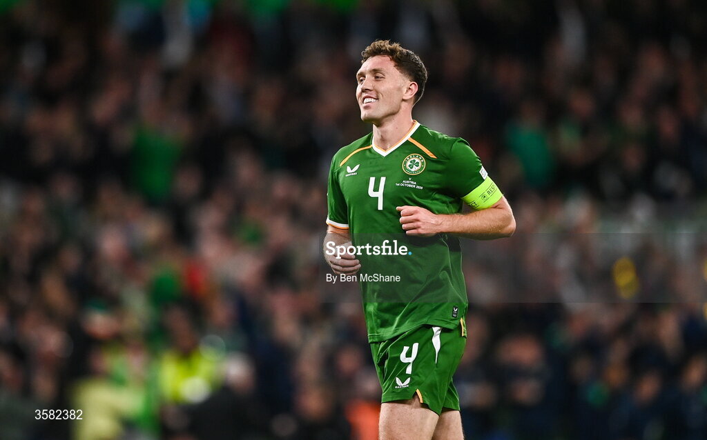 1 October 2026; Dara O'Shea of Republic of Ireland before the UEFA Nations League B match between the Republic of Ireland and Austria at the Aviva Stadium in Dublin. Photo by Ben McShane/Sportsfile