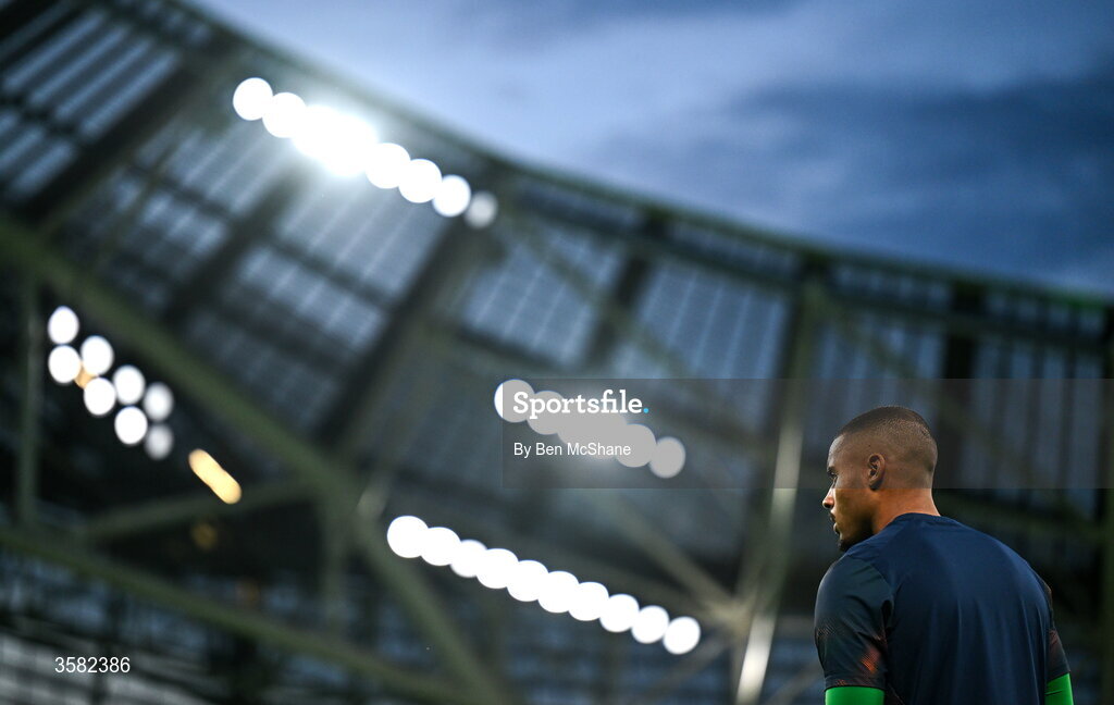 1 October 2026; Republic of Ireland's Gavin Bazunu before the UEFA Nations League B match between the Republic of Ireland and Austria at the Aviva Stadium in Dublin. Photo by Ben McShane/Sportsfile