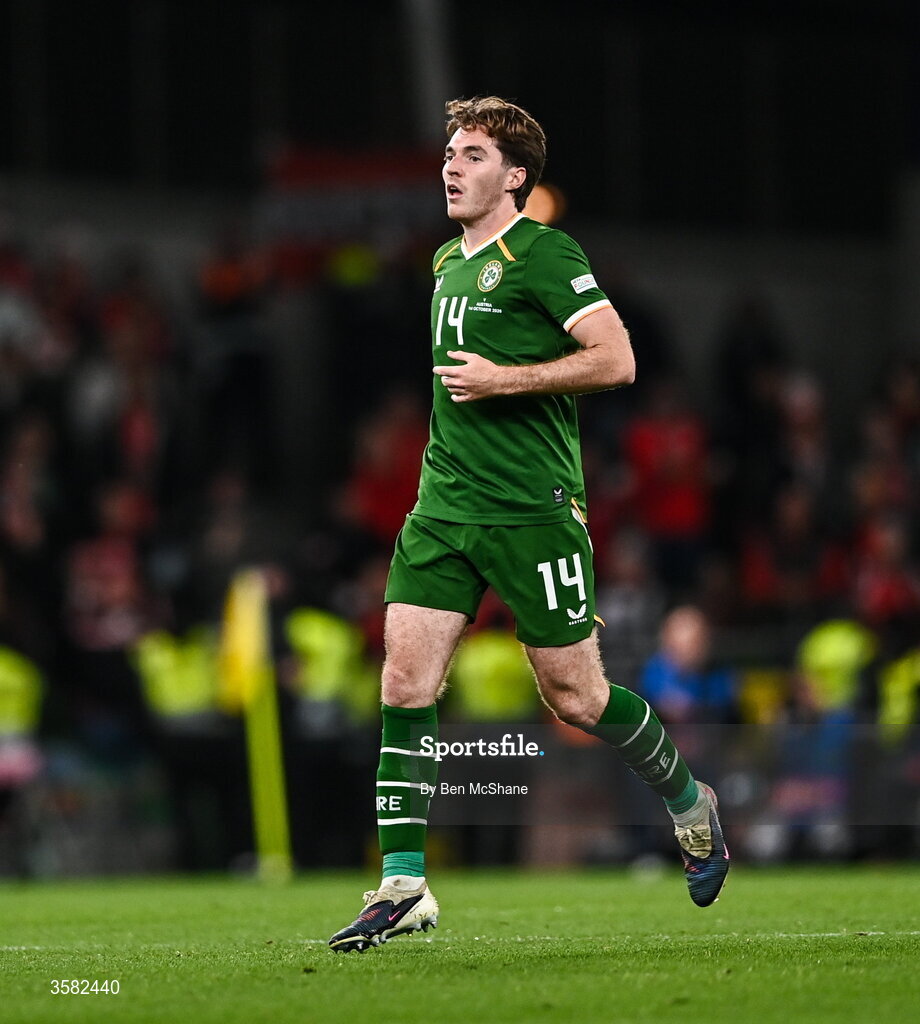 1 October 2026; Conor Coventry of Republic of Ireland during the UEFA Nations League B match between the Republic of Ireland and Austria at the Aviva Stadium in Dublin. Photo by Ben McShane/Sportsfile