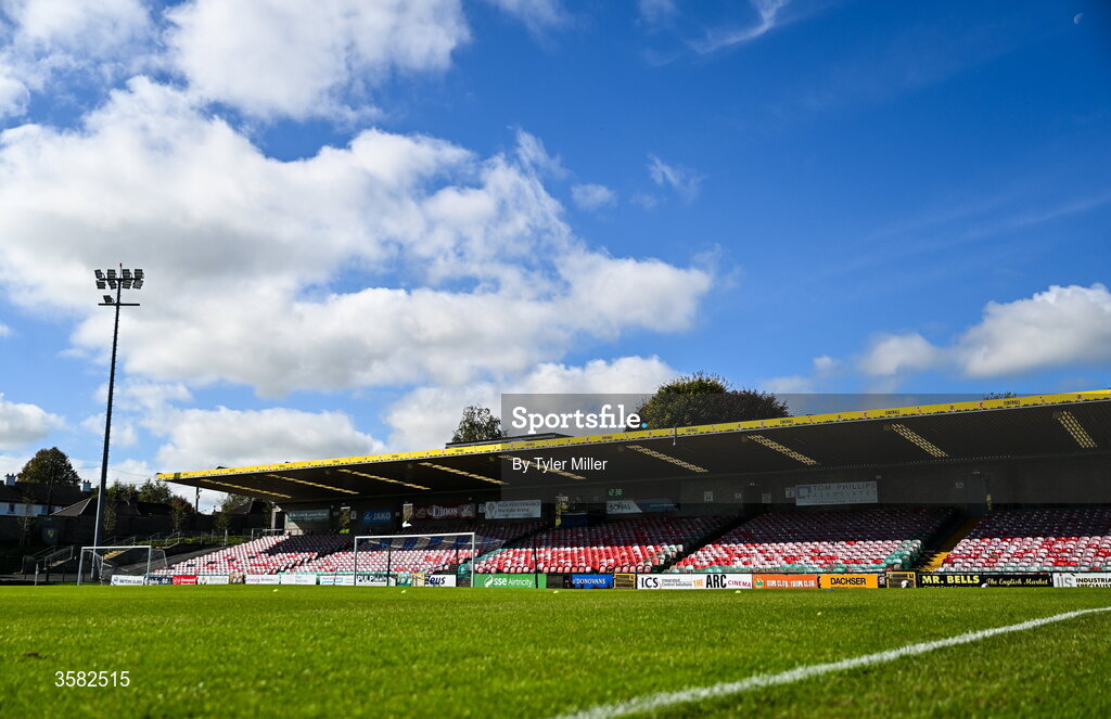 3 October 2026; A general view before the FAI Junior Cup final between Coachford and Evergreen at Munster FA Turner's Cross Park in Cork. Photo by Tyler Miller/Sportsfile