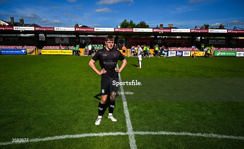3 October 2026; Diarmuid Behan of Evergreen before the FAI Junior Cup final between Coachford and Evergreen at Munster FA Turner's Cross Park in Cork. Photo by Tyler Miller/Sportsfile