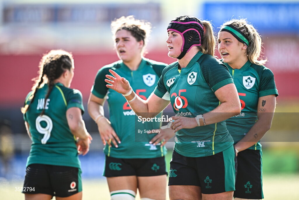 3 October 2026; Fiona Tuite-O'Sullivan of Ireland during the International Women's Rugby fixture between Ireland and Japan at Virgin Media Park in Cork. Photo by Seb Daly/Sportsfile