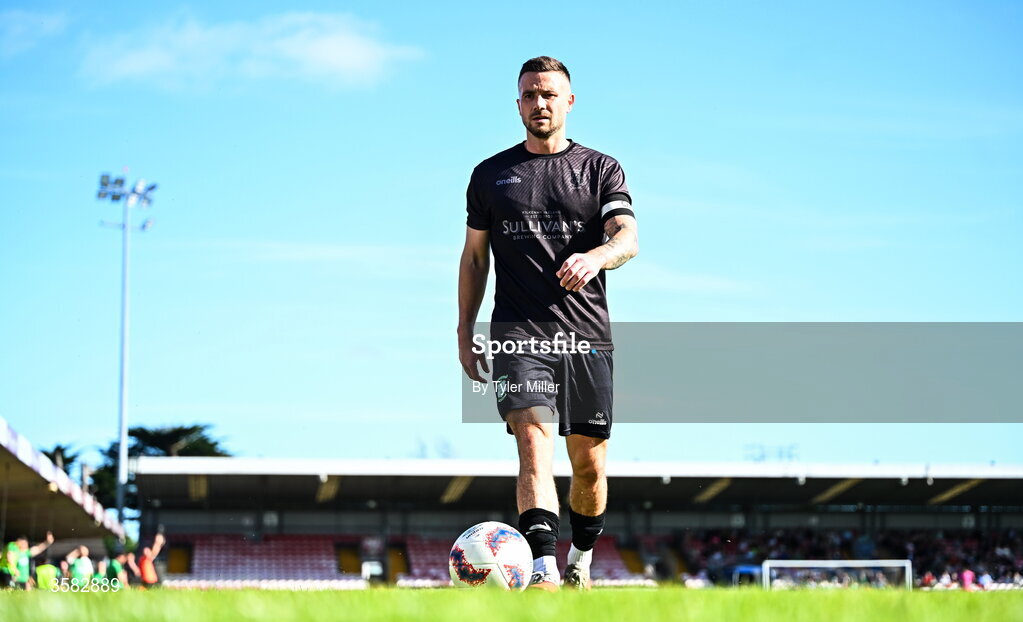3 October 2026; Michael Drennan of Evergreen during the FAI Junior Cup final between Coachford and Evergreen at Munster FA Turner's Cross Park in Cork. Photo by Tyler Miller/Sportsfile