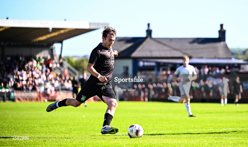 3 October 2026; Ben Hickey of Evergreen during the FAI Junior Cup final between Coachford and Evergreen at Munster FA Turner's Cross Park in Cork. Photo by Tyler Miller/Sportsfile