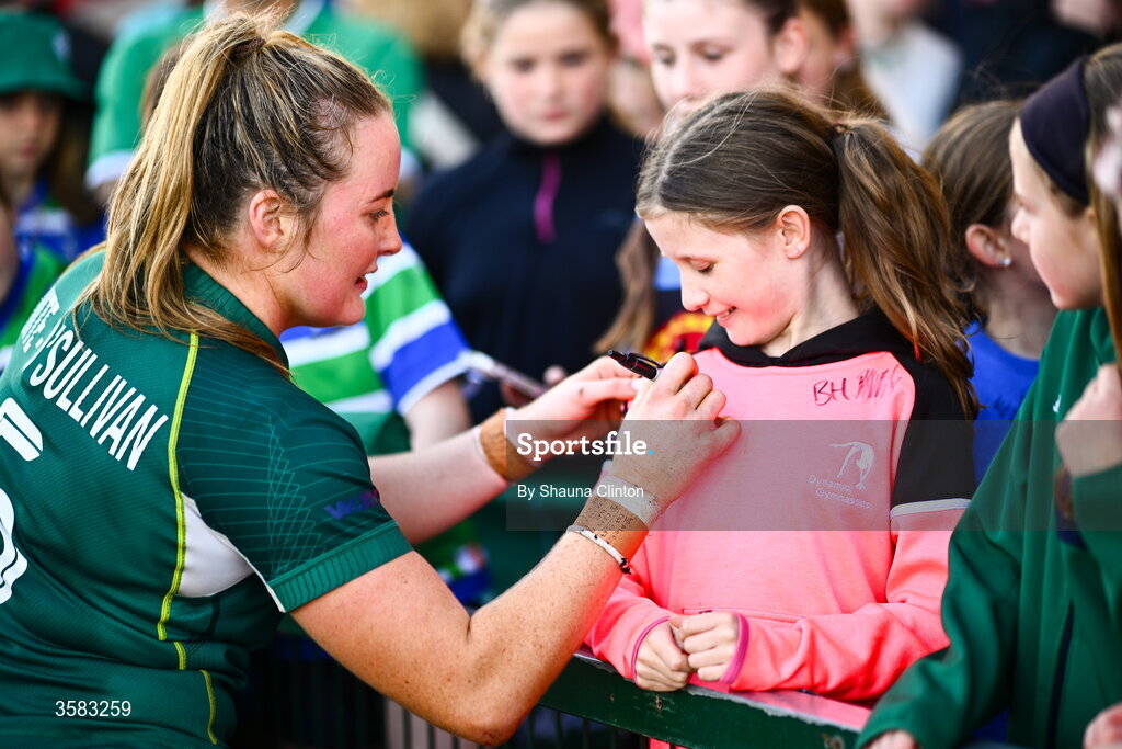 3 October 2026; Fiona Tuite-O'Sullivan of Ireland with supporters after the International Women's Rugby fixture between Ireland and Japan at Virgin Media Park in Cork. Photo by Shauna Clinton/Sportsfile