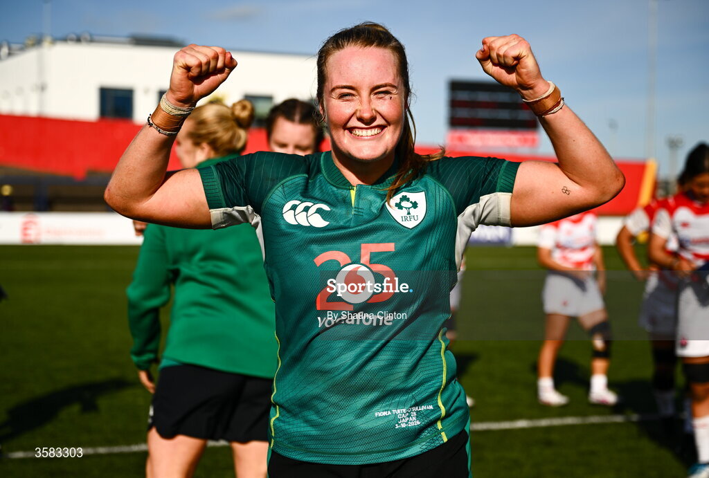 3 October 2026; Fiona Tuite-O'Sullivan of Ireland after the International Women's Rugby fixture between Ireland and Japan at Virgin Media Park in Cork. Photo by Shauna Clinton/Sportsfile