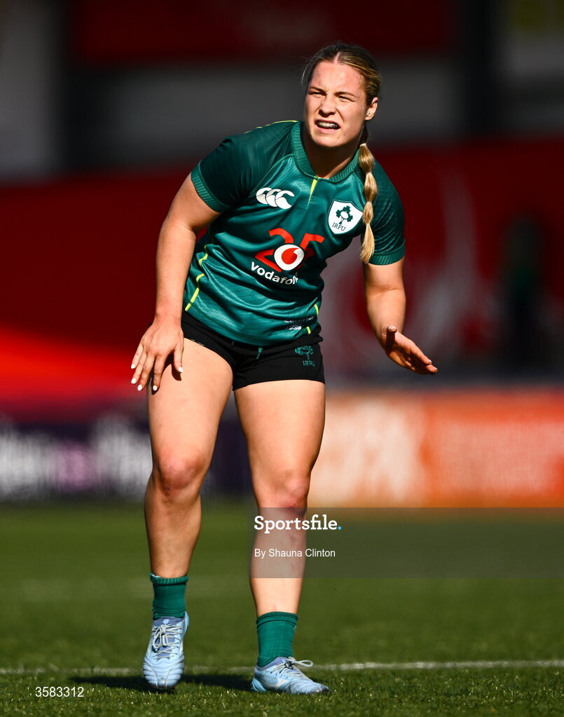 3 October 2026; Alana McInerney of Ireland during the International Women's Rugby fixture between Ireland and Japan at Virgin Media Park in Cork. Photo by Shauna Clinton/Sportsfile