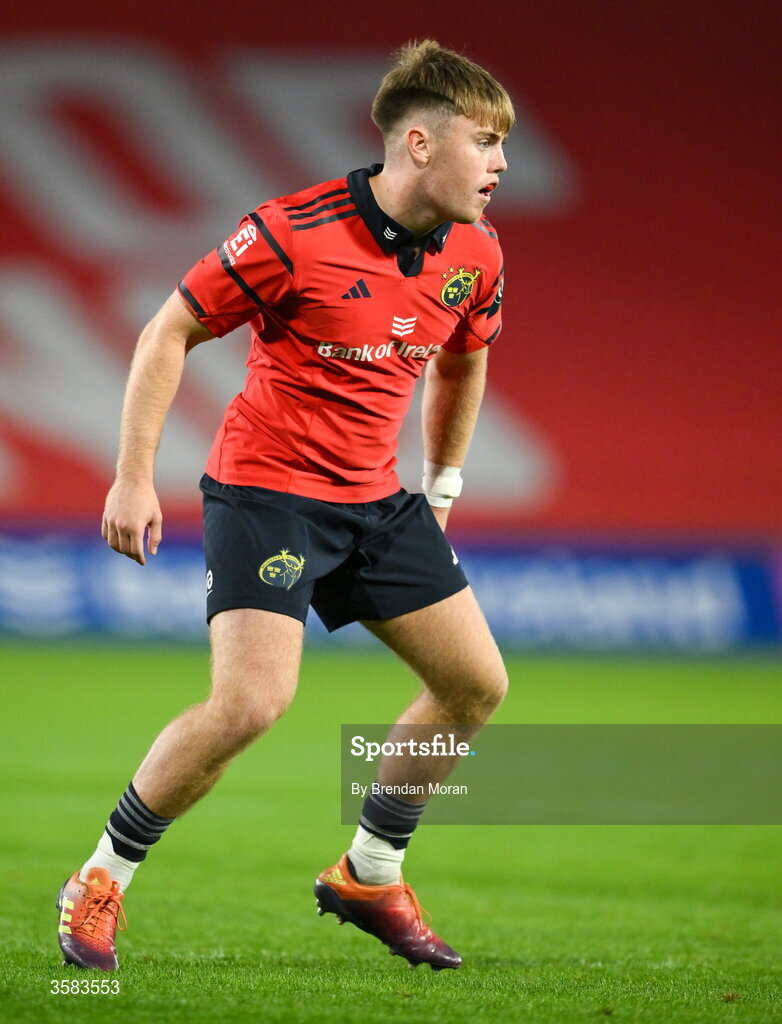 3 October 2026; Charlie O’Shea of Munster during the United Rugby Championship match between Munster and Vodacom Bulls at Thomond Park in Limerick. Photo by Brendan Moran/Sportsfile