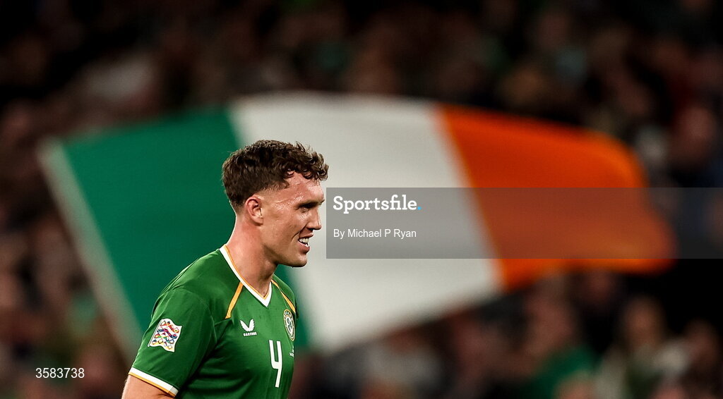 1 October 2026; Dara O'Shea of Republic of Ireland during the UEFA Nations League B match between the Republic of Ireland and Austria at the Aviva Stadium in Dublin. Photo by Michael P Ryan/Sportsfile
