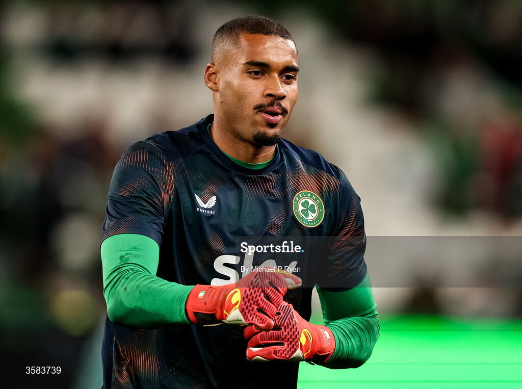 1 October 2026; Republic of Ireland goalkeeper Gavin Bazunu before the UEFA Nations League B match between the Republic of Ireland and Austria at the Aviva Stadium in Dublin. Photo by Michael P Ryan/Sportsfile