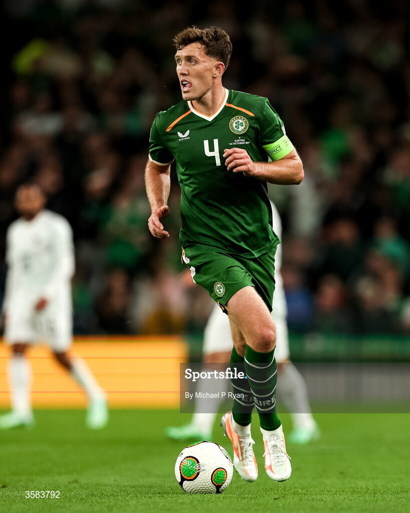 1 October 2026; Dara O'Shea of Republic of Ireland during the UEFA Nations League B match between the Republic of Ireland and Austria at the Aviva Stadium in Dublin. Photo by Michael P Ryan/Sportsfile