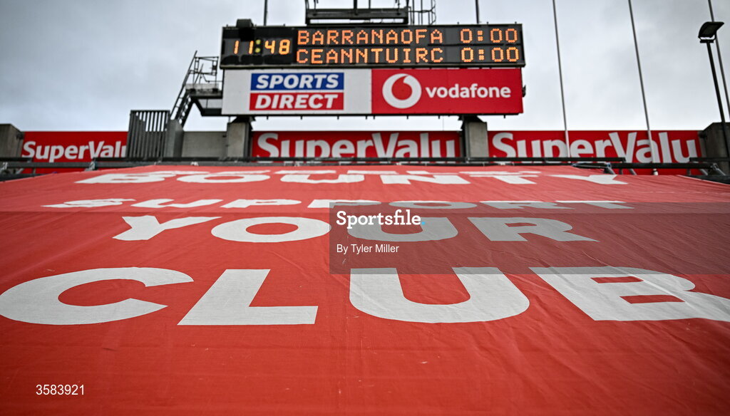 4 October 2026; A general view of the scoreboard before the Cork County Senior Club Hurling Championship semi-final match between Kanturk and St Finbarrs at SuperValu Páirc Uí Chaoimh in Cork. Photo by Tyler Miller/Sportsfile