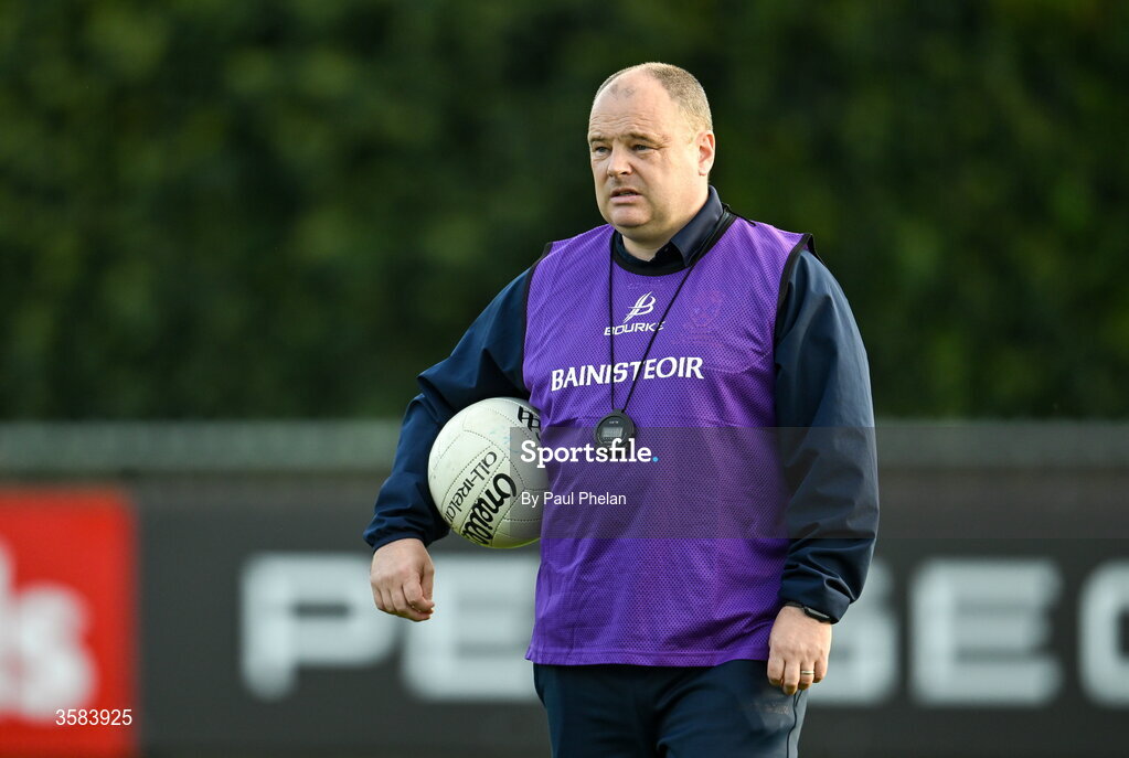 3 October 2026; Castleknock manager Dara Brady before the Dublin County Senior Club Football Championship semi-final match between Thomas Davis and Castleknock at Parnell Park in Dublin. Photo by Paul Phelan/Sportsfile