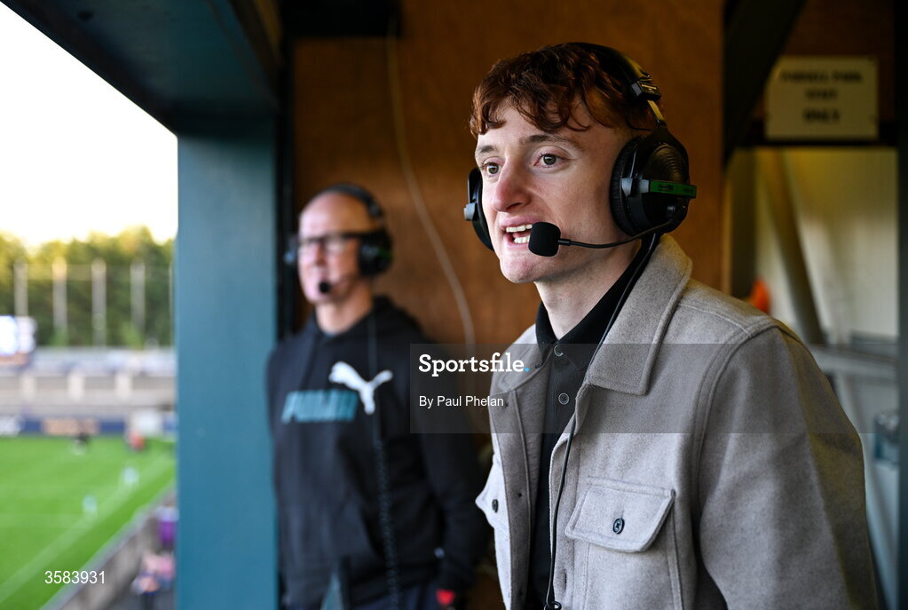 3 October 2026; Dubs TV commentator Seamus Brady during the Dublin County Senior Club Football Championship semi-final match between Thomas Davis and Castleknock at Parnell Park in Dublin. Photo by Paul Phelan/Sportsfile
