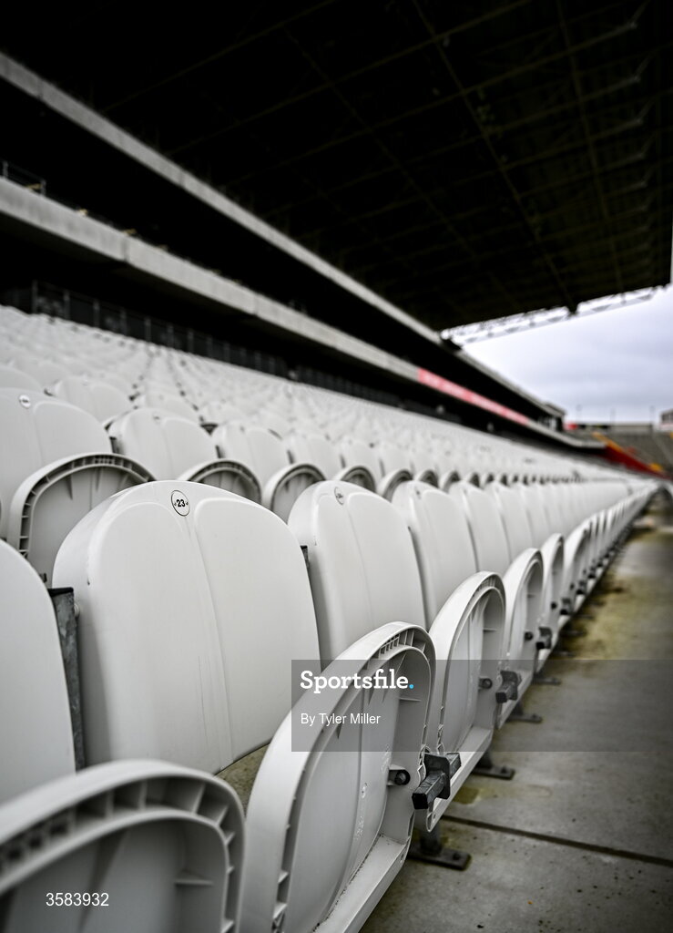 4 October 2026; A general view of seating before the Cork County Senior Club Hurling Championship semi-final match between Kanturk and St Finbarrs at SuperValu Páirc Uí Chaoimh in Cork. Photo by Tyler Miller/Sportsfile
