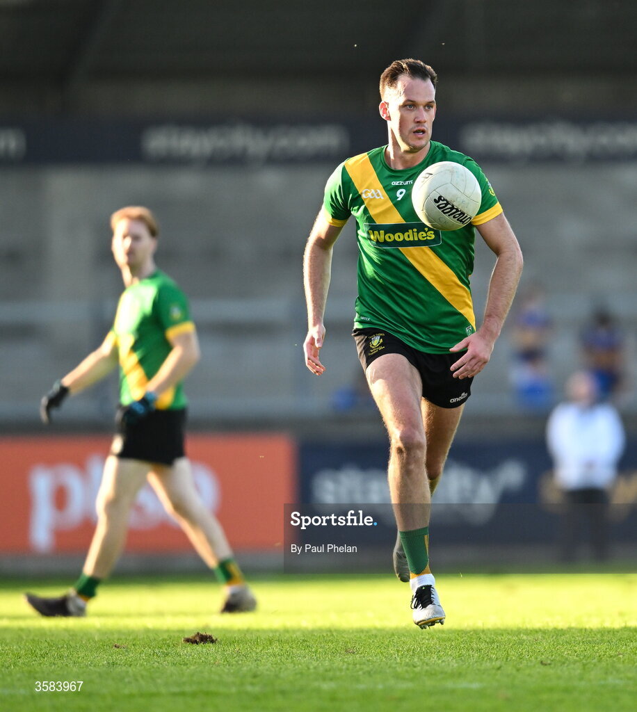 3 October 2026; Ryan Deegan of Thomas Davis during the Dublin County Senior Club Football Championship semi-final match between Thomas Davis and Castleknock at Parnell Park in Dublin. Photo by Paul Phelan/Sportsfile