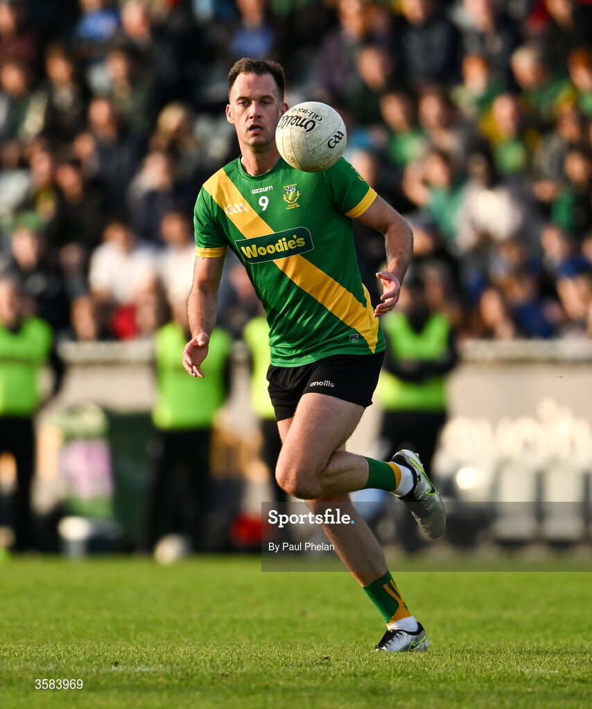 3 October 2026; Ryan Deegan of Thomas Davis during the Dublin County Senior Club Football Championship semi-final match between Thomas Davis and Castleknock at Parnell Park in Dublin. Photo by Paul Phelan/Sportsfile