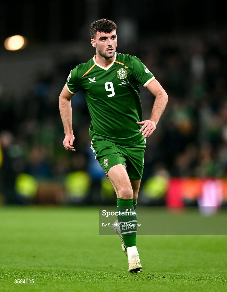 1 October 2026; Tom Cannon of Republic of Ireland during the UEFA Nations League B match between the Republic of Ireland and Austria at the Aviva Stadium in Dublin. Photo by Stephen McCarthy/Sportsfile