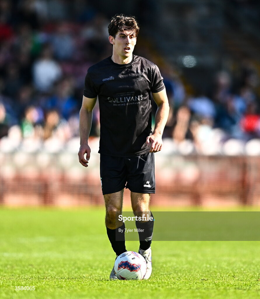 3 October 2026; Dara Keane of Evergreen during the FAI Junior Cup final between Coachford and Evergreen at Munster FA Turner's Cross Park in Cork. Photo by Tyler Miller/Sportsfile