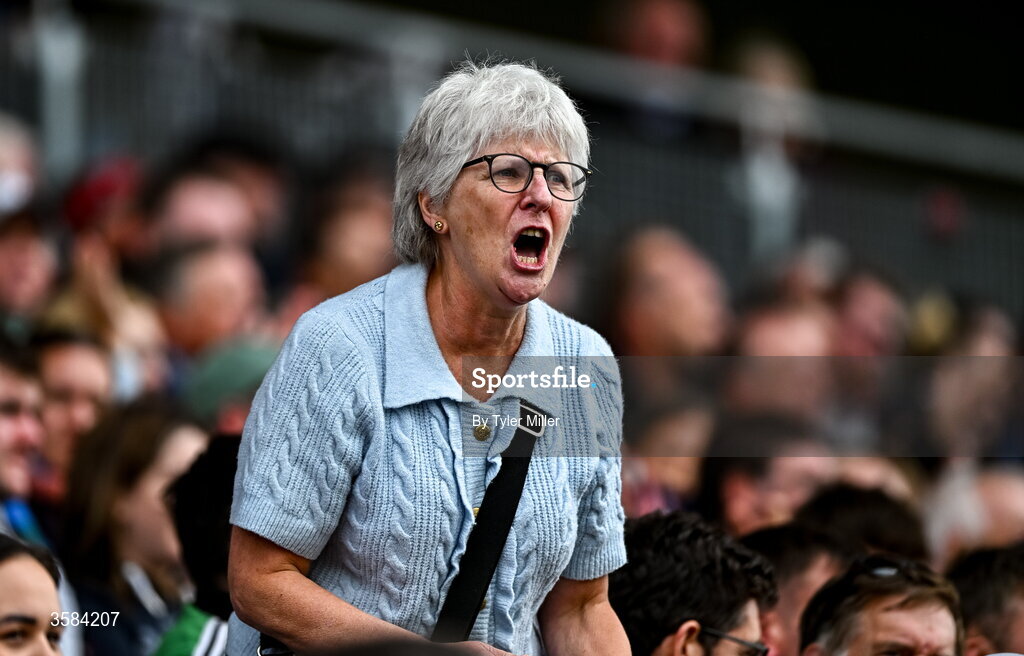 4 October 2026; A St Finbarrs supporter during the Cork County Senior Club Hurling Championship semi-final match between Kanturk and St Finbarrs at SuperValu Páirc Uí Chaoimh in Cork. Photo by Tyler Miller/Sportsfile