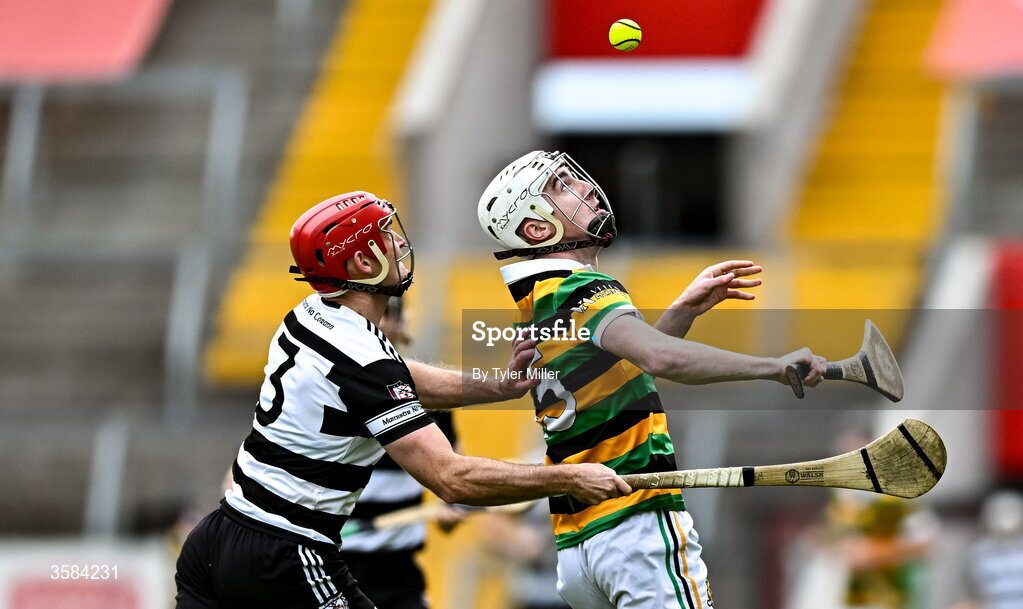 4 October 2026; Eoin O'Leary of Glen Rovers in action against Eoin Moloney of Midleton during the Cork County Senior Club Hurling Championship semi-final match between Midleton and Glen Rovers at SuperValu Páirc Uí Chaoimh in Cork. Photo by Tyler Miller/Sportsfile