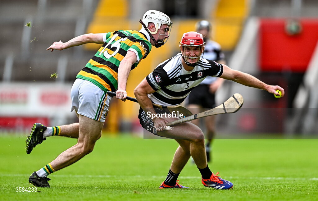 4 October 2026; Eoin Moloney of Midleton in action against Eoin O'Leary of Glen Rovers during the Cork County Senior Club Hurling Championship semi-final match between Midleton and Glen Rovers at SuperValu Páirc Uí Chaoimh in Cork. Photo by Tyler Miller/Sportsfile