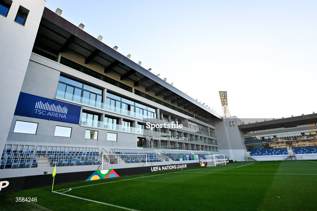 4 October 2026; A general view of the TSC Arena before the UEFA Nations League B match between the Republic of Ireland and Israel at TSC Arena in Backa Topola, Serbia. Photo by Stephen McCarthy/Sportsfile