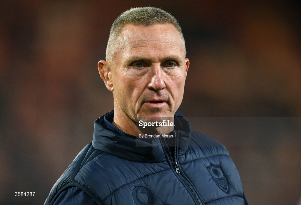 3 October 2026; Vodacom Bulls head coach Johan Ackermann before the United Rugby Championship match between Munster and Vodacom Bulls at Thomond Park in Limerick. Photo by Brendan Moran/Sportsfile