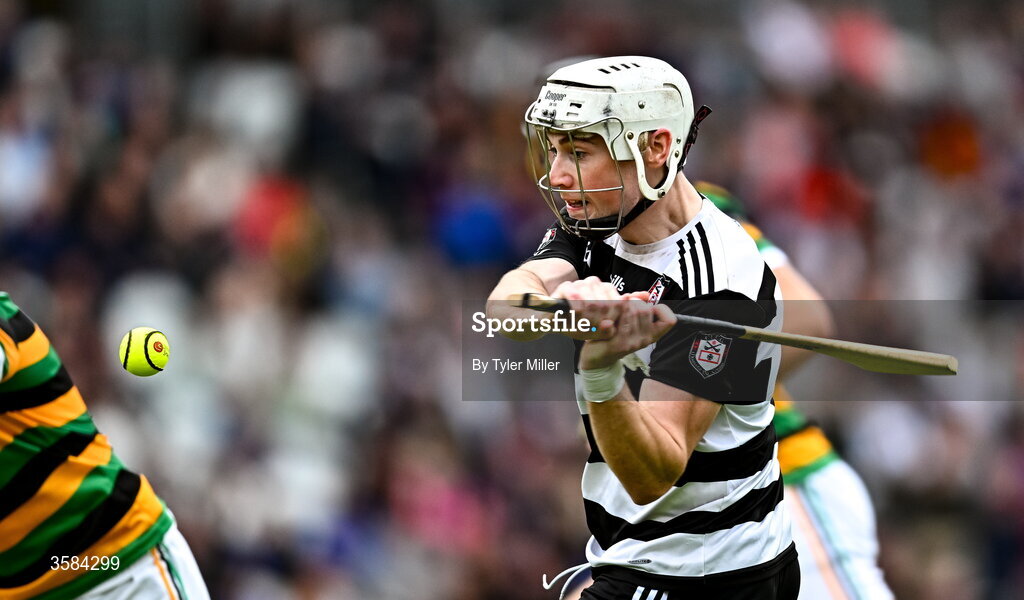 4 October 2026; Paul Connaughton of Midleton shoots to score his side's first goal during the Cork County Senior Club Hurling Championship semi-final match between Midleton and Glen Rovers at SuperValu Páirc Uí Chaoimh in Cork. Photo by Tyler Miller/Sportsfile