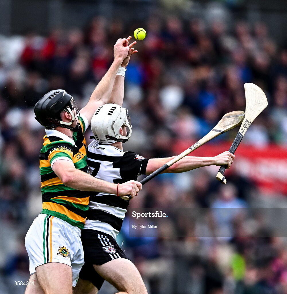 4 October 2026; Paul Connaughton of Midleton in action against Eoin Downey of Glen Rovers during the Cork County Senior Club Hurling Championship semi-final match between Midleton and Glen Rovers at SuperValu Páirc Uí Chaoimh in Cork. Photo by Tyler Miller/Sportsfile