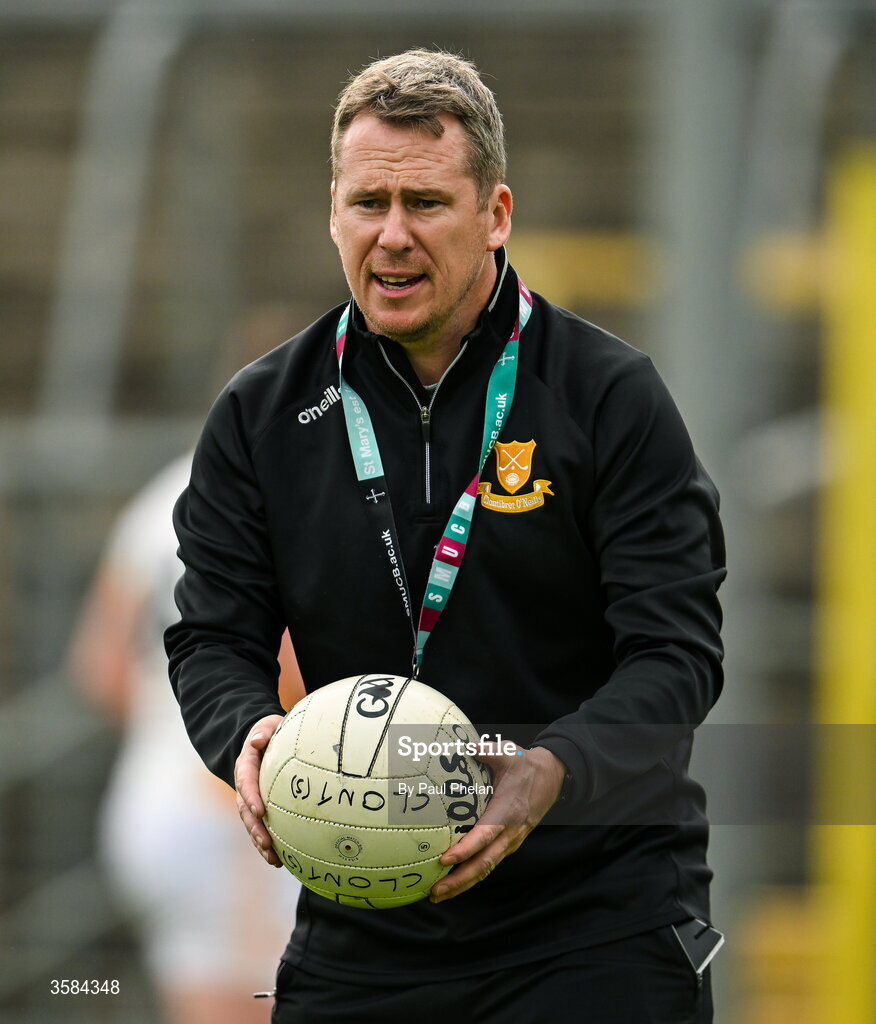 4 October 2026; Clontibret O'Neills joint-manager Gavin McGilly before the Monaghan County Senior Club Football Championship semi-final match between Clontibret O'Neills and Gaeil Triucha CLG at St Tiernach’s Park in Clones, Monaghan. Photo by Paul Phelan/Sportsfile