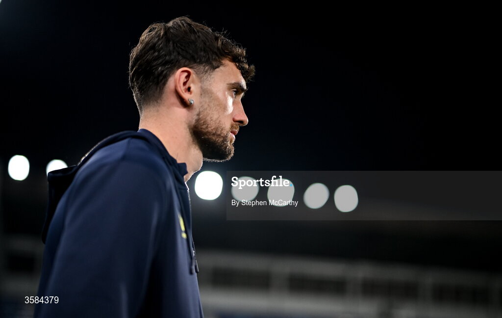 4 October 2026; Troy Parrott of Republic of Ireland walks the pitch before the UEFA Nations League B match between the Republic of Ireland and Israel at TSC Arena in Backa Topola, Serbia. Photo by Stephen McCarthy/Sportsfile