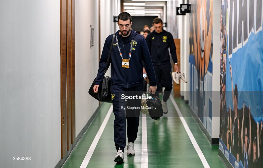 4 October 2026; Finn Azaz of Republic of Ireland arrives before the UEFA Nations League B match between the Republic of Ireland and Israel at TSC Arena in Backa Topola, Serbia. Photo by Stephen McCarthy/Sportsfile