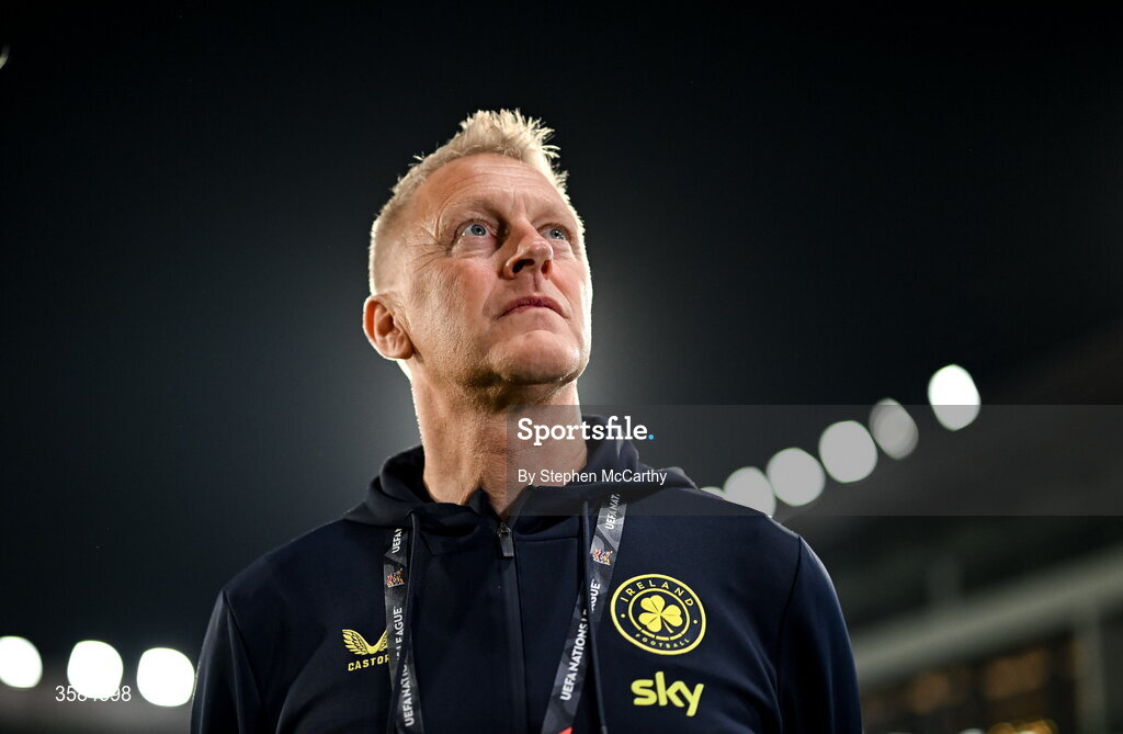 4 October 2026; Republic of Ireland head coach Heimir Hallgrimsson before the UEFA Nations League B match between the Republic of Ireland and Israel at TSC Arena in Backa Topola, Serbia. Photo by Stephen McCarthy/Sportsfile