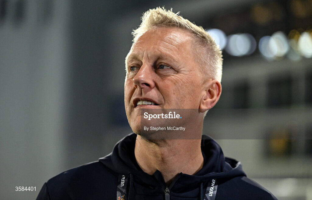 4 October 2026; Republic of Ireland head coach Heimir Hallgrimsson before the UEFA Nations League B match between the Republic of Ireland and Israel at TSC Arena in Backa Topola, Serbia. Photo by Stephen McCarthy/Sportsfile