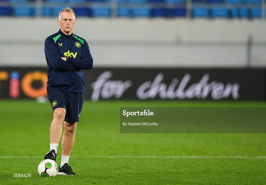 4 October 2026; Republic of Ireland head coach Heimir Hallgrimsson before the UEFA Nations League B match between the Republic of Ireland and Israel at TSC Arena in Backa Topola, Serbia. Photo by Stephen McCarthy/Sportsfile
