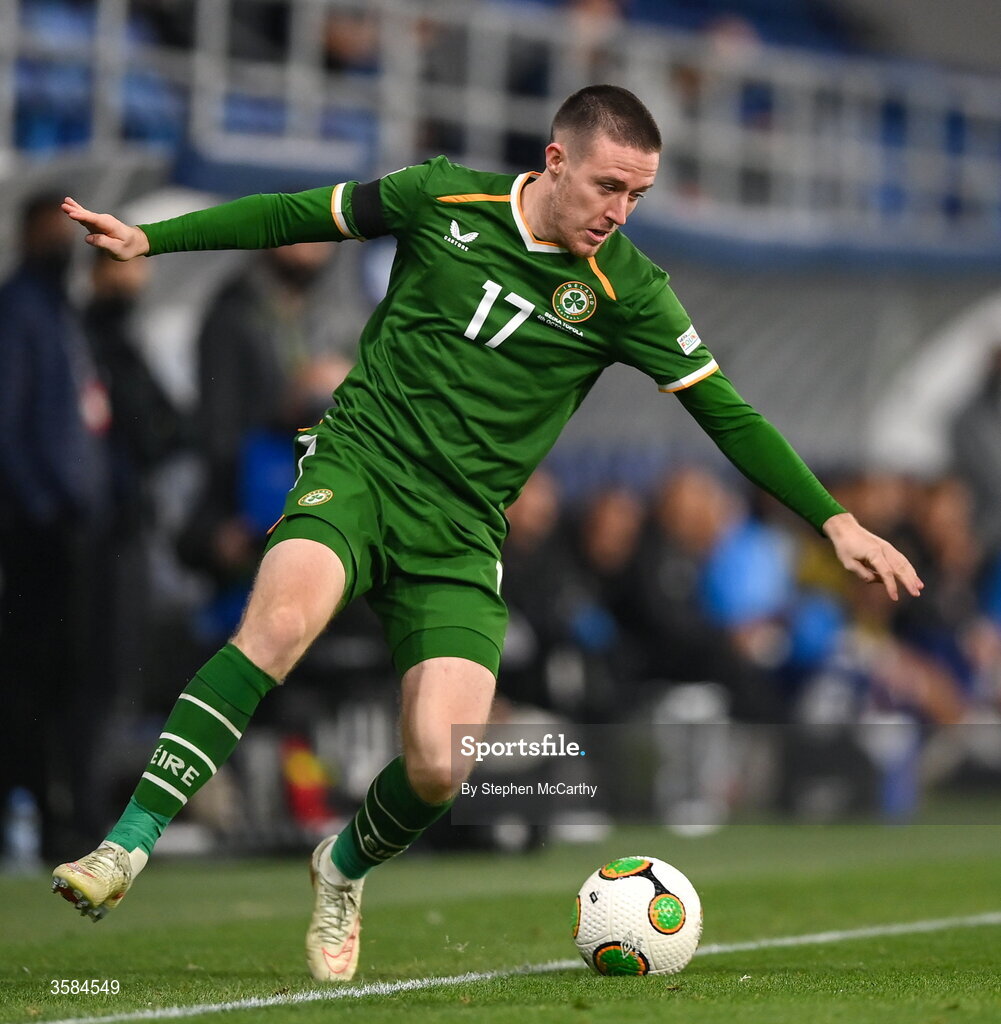 4 October 2026; Jack Moylan of Republic of Ireland during the UEFA Nations League B match between the Republic of Ireland and Israel at TSC Arena in Backa Topola, Serbia. Photo by Stephen McCarthy/Sportsfile