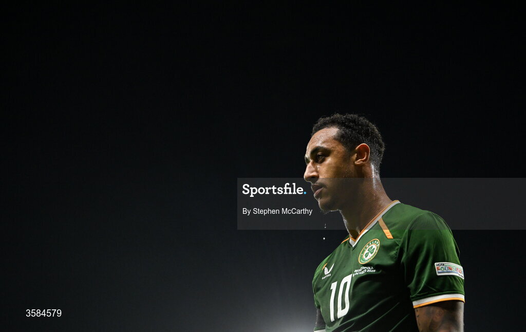 4 October 2026; Adam Idah of Republic of Ireland during the UEFA Nations League B match between the Republic of Ireland and Israel at TSC Arena in Backa Topola, Serbia. Photo by Stephen McCarthy/Sportsfile