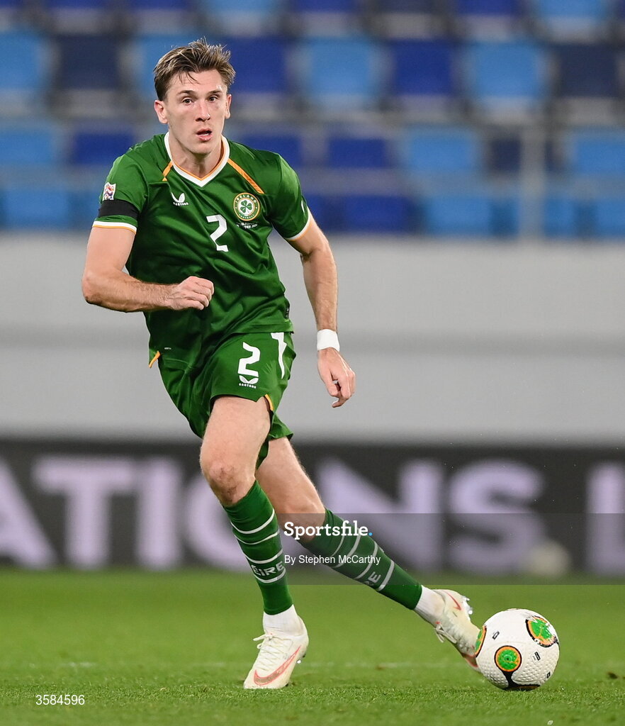 4 October 2026; Jimmy Dunne of Republic of Ireland during the UEFA Nations League B match between the Republic of Ireland and Israel at TSC Arena in Backa Topola, Serbia. Photo by Stephen McCarthy/Sportsfile