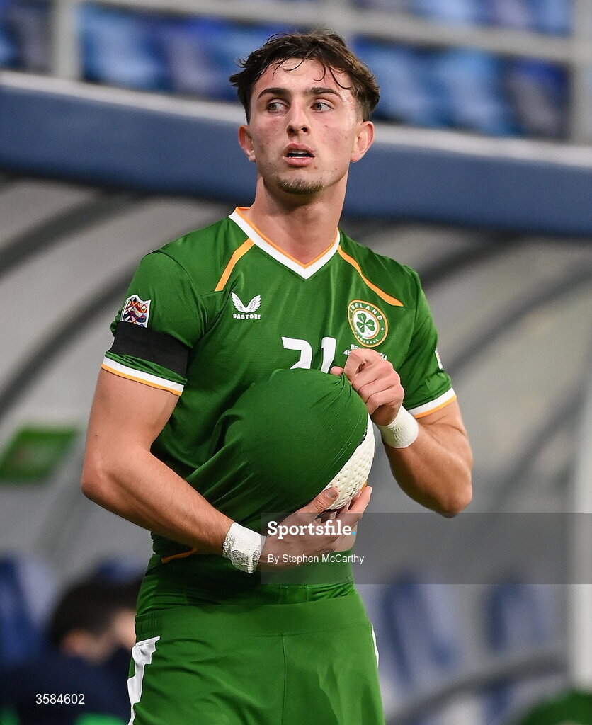 4 October 2026; Rocco Vata of Republic of Ireland during the UEFA Nations League B match between the Republic of Ireland and Israel at TSC Arena in Backa Topola, Serbia. Photo by Stephen McCarthy/Sportsfile