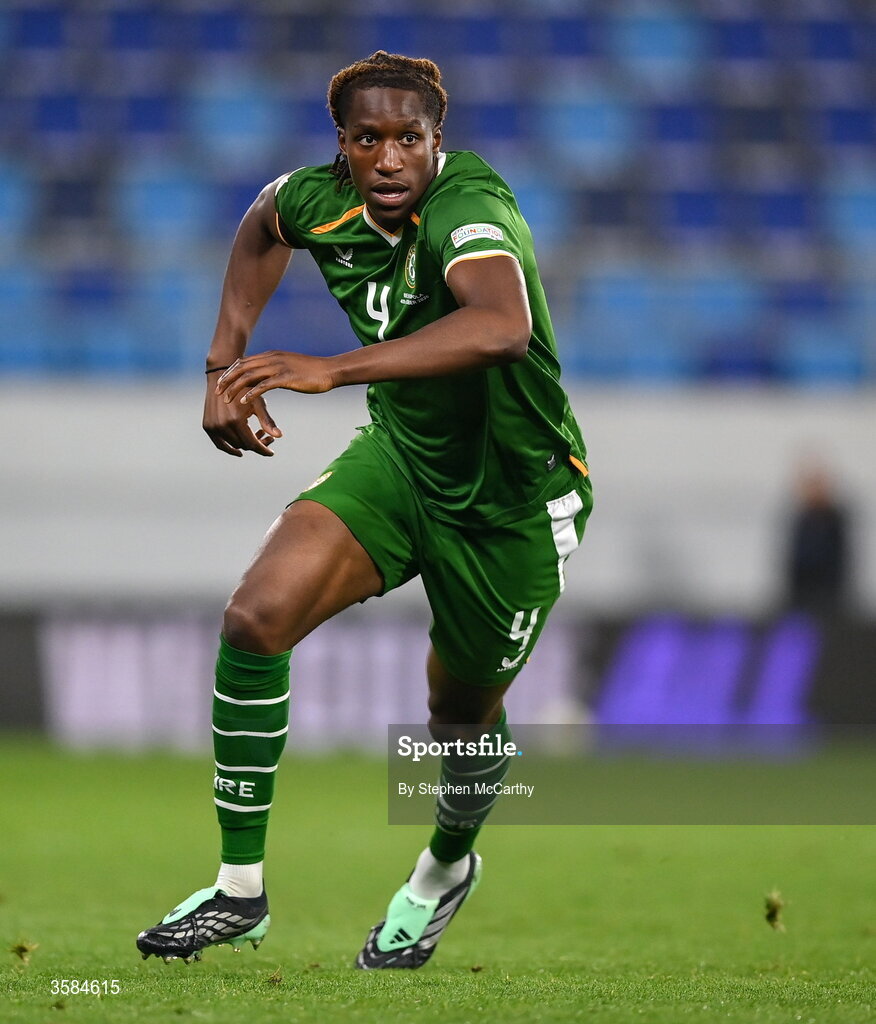 4 October 2026; Bosun Lawal of Republic of Ireland during the UEFA Nations League B match between the Republic of Ireland and Israel at TSC Arena in Backa Topola, Serbia. Photo by Stephen McCarthy/Sportsfile