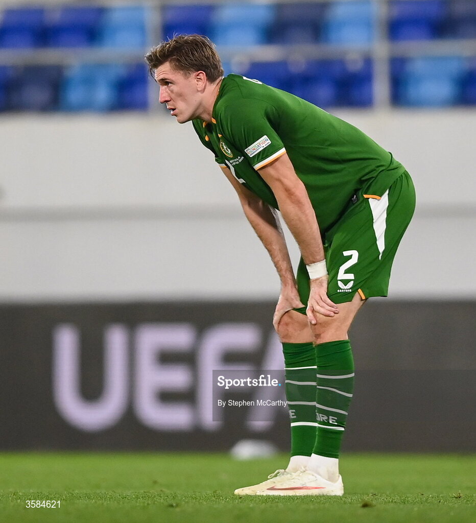 4 October 2026; Jimmy Dunne of Republic of Ireland after the UEFA Nations League B match between the Republic of Ireland and Israel at TSC Arena in Backa Topola, Serbia. Photo by Stephen McCarthy/Sportsfile