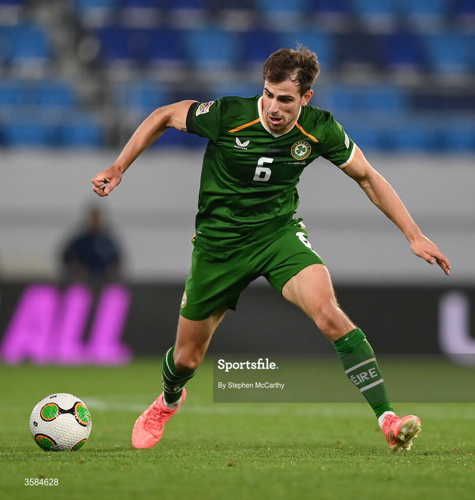 4 October 2026; Jayson Molumby of Republic of Ireland during the UEFA Nations League B match between the Republic of Ireland and Israel at TSC Arena in Backa Topola, Serbia. Photo by Stephen McCarthy/Sportsfile